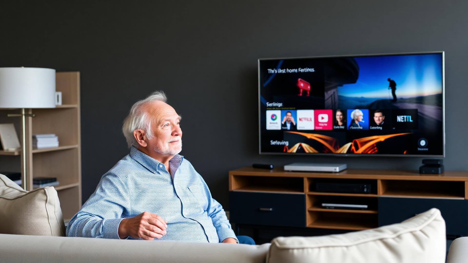 Senior transitioning to streaming services